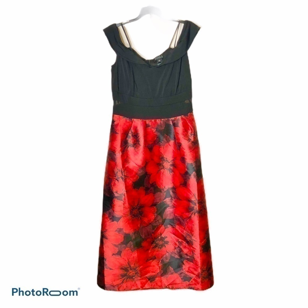 Enfocus Red Floral A-line Dress NWT 14W Women’s